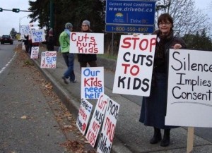October 2009, Lions Gate Bridge: Moms were back out to stand up for kids